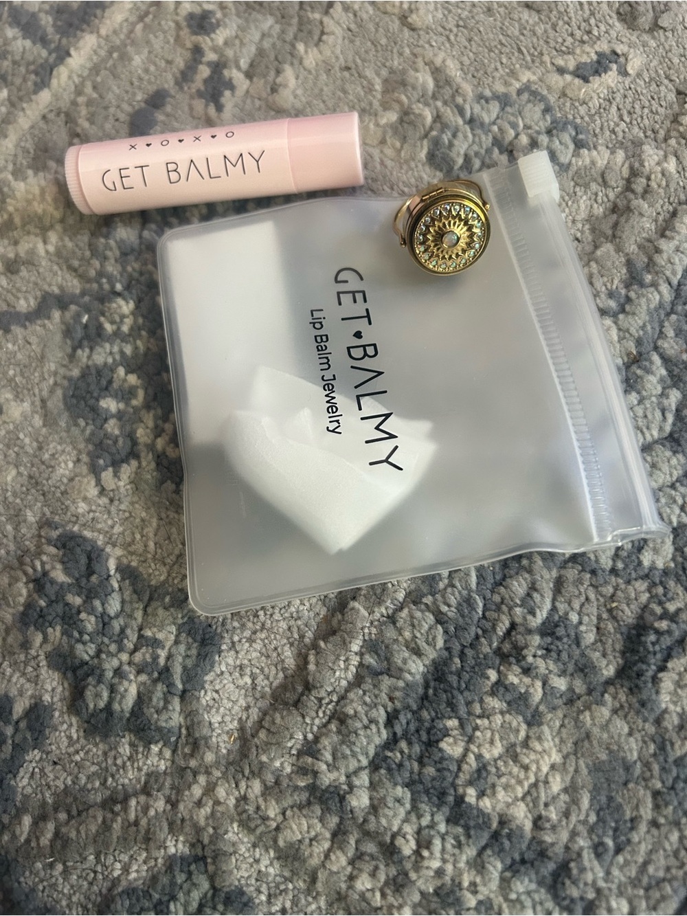 Get Balmy Ring with lip balm. Size 7